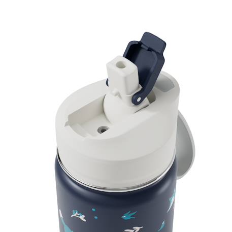 Gourde isotherme 2 en 1 avec paille 300ml twisty Bleu wolf+Cannelle fox+Vert raccoon 4 - vertbaudet enfant 