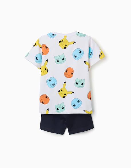 Pyjama à manches courtes en coton avec imprimés pokémon Blanc 2 - vertbaudet enfant 