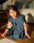 Robe en coton et lin avec manches à volants you&me Bleu 1 - vertbaudet enfant 