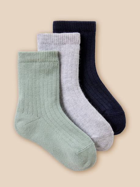 Bébé-Chaussettes, Collants-Lot de 3 paires de chaussettes bébé