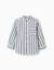 Chemise en coton et lin à rayures you&me Beige clair 2 - vertbaudet enfant 