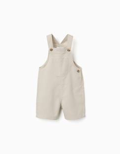-Salopette en lin et coton avec poches