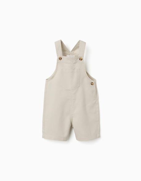 Bébé-Salopette, combinaison-Salopette en lin et coton avec poches