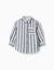 Chemise en coton et lin à rayures you&me Beige clair 1 - vertbaudet enfant 