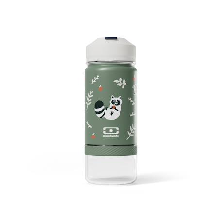 Gourde isotherme 2 en 1 avec paille 300ml twisty Bleu wolf+Cannelle fox+Vert raccoon 14 - vertbaudet enfant 