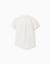 Chemise à manches courtes en lin et coton avec poche Blanc+Bleu clair 2 - vertbaudet enfant 