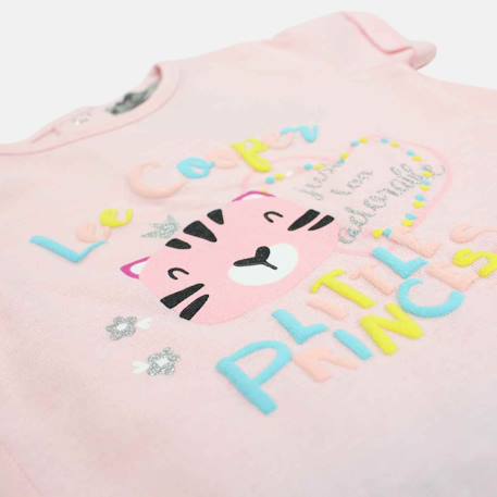 Ensemble bébé fille t-shirt et short à motif Bleu+Rose 10 - vertbaudet enfant 