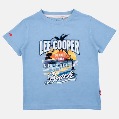 T-shirt manches courtes garçon avec motif plage Bleu+Gris+Kaki+Noir 3 - vertbaudet enfant 
