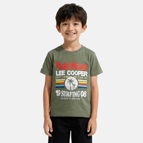 Garçon-T-shirt manches courtes garçon avec imprime colore