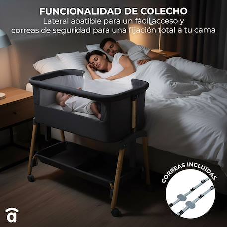 Mini berceau cododo 2 en 1 réglable Smart Gris 6 - vertbaudet enfant 
