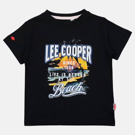 T-shirt manches courtes garçon avec motif plage Bleu+Gris+Kaki+Noir 15 - vertbaudet enfant 