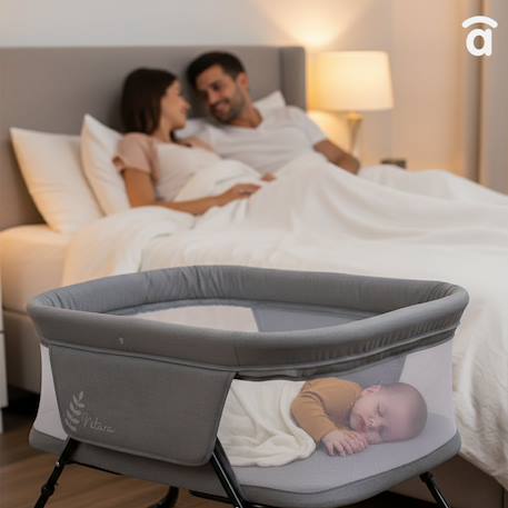 Mini berceau pliant trip natura Gris 2 - vertbaudet enfant 