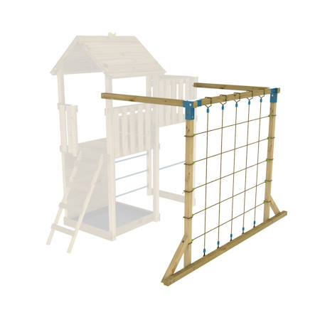 Filet à grimper pour aire de jeux skywood bois fsc® Marron - bleu 2 - vertbaudet enfant 