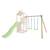 Bras de portique balançoire double avec sièges skywood bois fsc® Marron - bleu 2 - vertbaudet enfant 