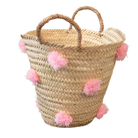 Panier de rangement à pompons Rose 2 - vertbaudet enfant 