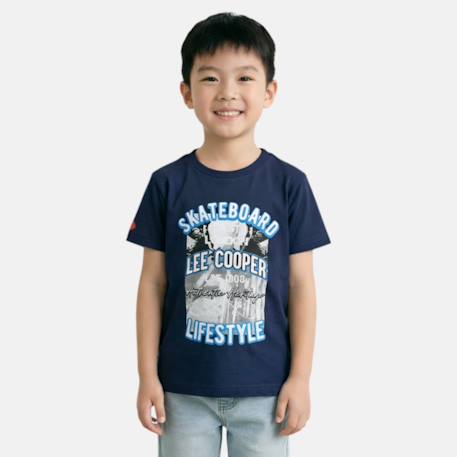 Garçon-T-shirt manches courtes garçon avec imprime skateboard