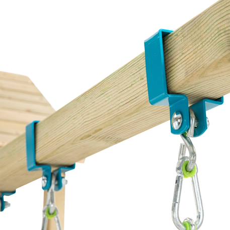 Bras de portique balançoire double skywood bois fsc® Marron - bleu 6 - vertbaudet enfant 
