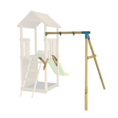 Bras de portique balançoire simple skywood bois fsc® Marron - bleu 2 - vertbaudet enfant 
