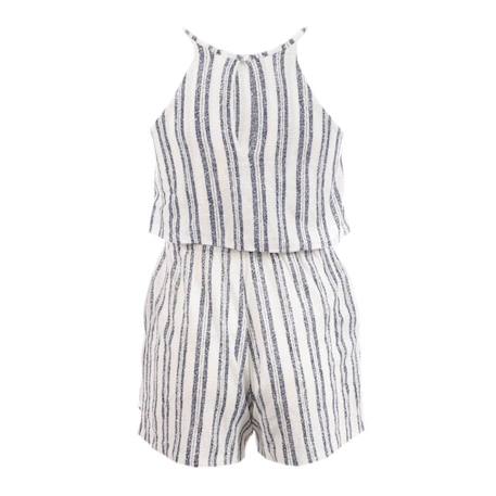 Combishort rayures fille cavana Écru 2 - vertbaudet enfant 