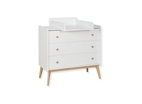 Commode 3 tiroirs gaïa Blanc & chêne 5 - vertbaudet enfant 