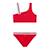 Ensemble bikini fille one shoulder Rouge 2 - vertbaudet enfant 