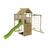 Aire jeux double plateforme santoline bois fsc® Marron - bleu - vert 2 - vertbaudet enfant 