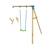 Bras de portique balançoire simple avec siège skywood bois fsc® Marron - bleu 1 - vertbaudet enfant 