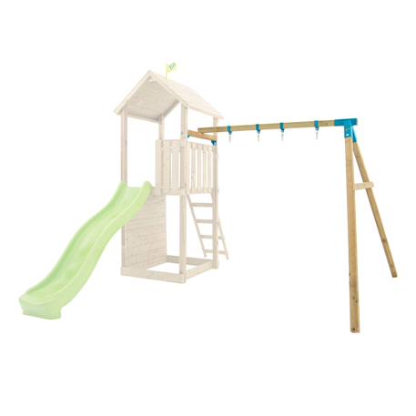 Bras de portique balançoire double skywood bois fsc® Marron - bleu 2 - vertbaudet enfant 