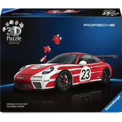 Jouet-Jeux éducatifs-Puzzles-Puzzle 3d Porsche 911 gt3, maquette de voiture sport à construire - dès 8 Ans