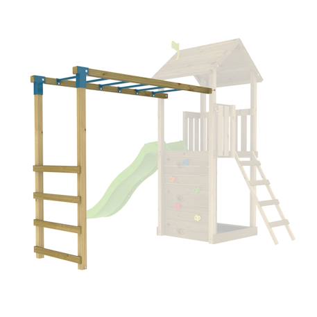 Barre pont de singe pour aire de jeux skywood bois fsc® Marron - bleu - vert 2 - vertbaudet enfant 