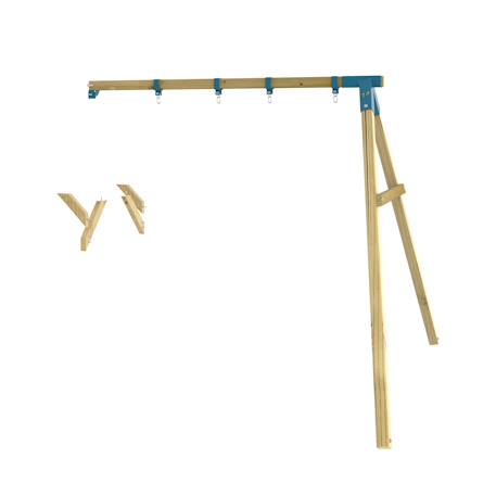 Bras de portique balançoire double skywood bois fsc® Marron - bleu 1 - vertbaudet enfant 