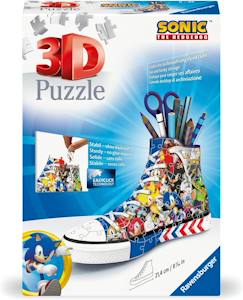 Jouet-Puzzle 3d sneaker sonic – 108 pièces – porte-crayon décoratif – dès 8 ans