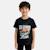 T-shirt manches courtes garçon avec motif plage Bleu+Gris+Kaki+Noir 13 - vertbaudet enfant 
