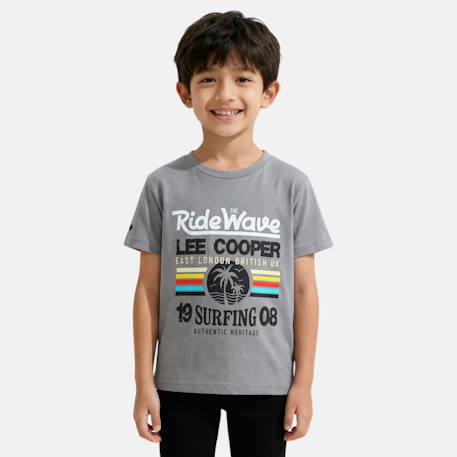 Garçon-T-shirt manches courtes garçon avec imprime colore
