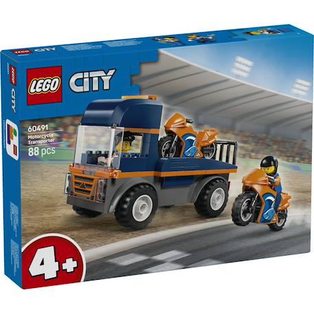 Lego 60491 - transporteur de motos city Multicolore 1 - vertbaudet enfant 
