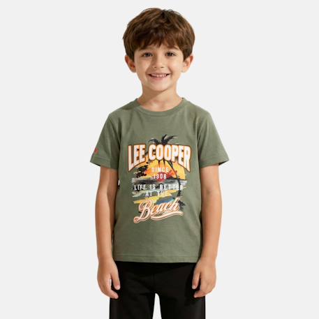 Garçon-T-shirt manches courtes garçon avec motif plage