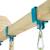 Bras de portique balançoire double avec sièges skywood bois fsc® Marron - bleu 6 - vertbaudet enfant 