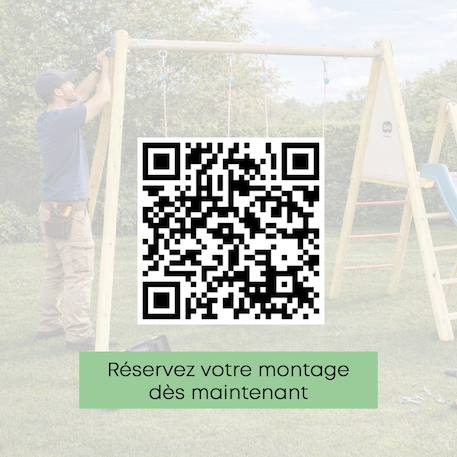 Portique balançoire avec toboggan - techwood harmonie billy pour enfants Bleu 5 - vertbaudet enfant 