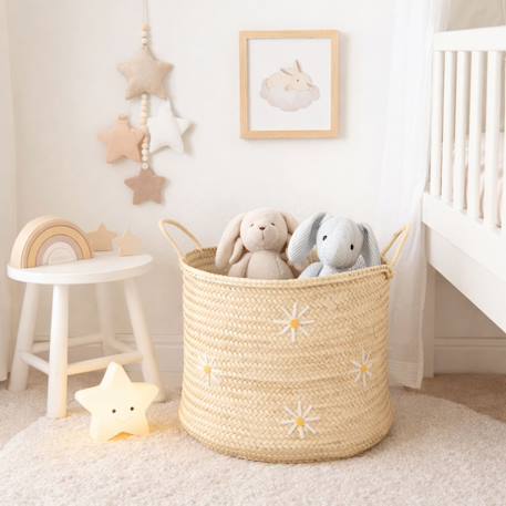 Panier de rangement marguerite Naturel 4 - vertbaudet enfant 
