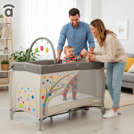 Lit de voyage complet avec arbre Beige 2 - vertbaudet enfant 
