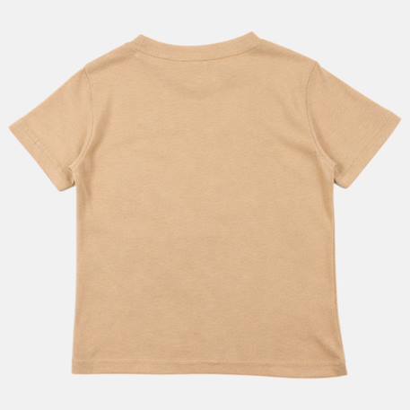 T-shirt manches courtes imprimé, col rond Beige+Bleu marine+Gris clair+Vert kaki 4 - vertbaudet enfant 