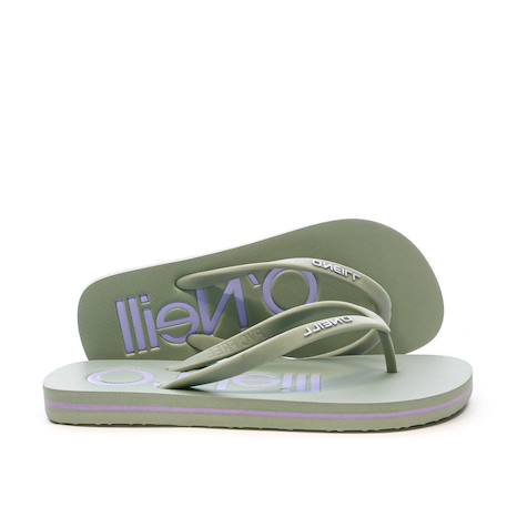 Tongs fille imprimé profile logo Kaki 1 - vertbaudet enfant 