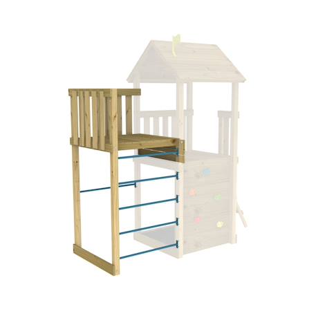 Plateforme avec échelle skywood bois h150cm Marron - bleu - vert 2 - vertbaudet enfant 