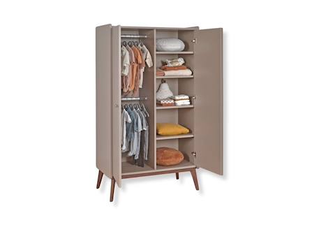 Armoire 2 portes gaïa Argile & noyer 5 - vertbaudet enfant 