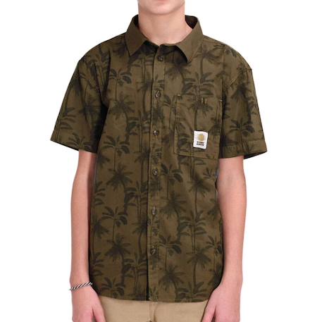Chemise à manches courtes garçon hook Kaki 1 - vertbaudet enfant 