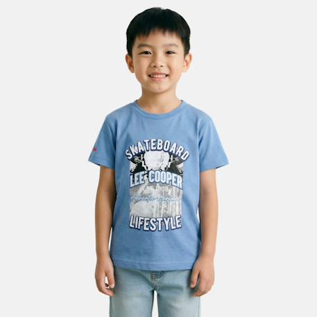 Garçon-T-shirt manches courtes garçon avec imprime skateboard