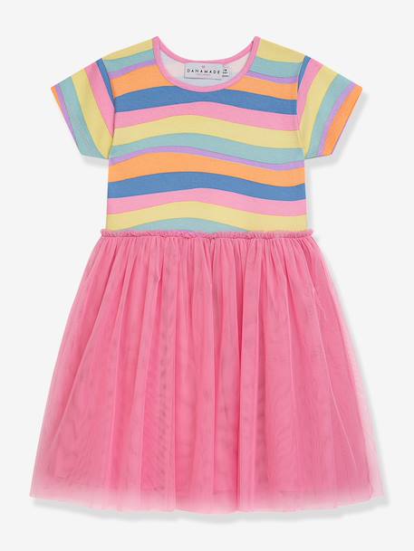 Fille-Robe fille avec haut coloré et jupe en tulle DANAMADE