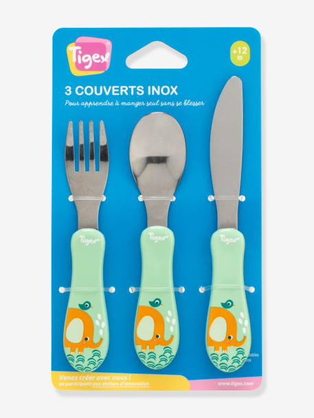3 couverts inox enfant vert 2 - vertbaudet enfant 