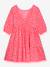 Robe à motif léopard, jupe à volants, manches longues fille DELENA DANAMADE rose 2 - vertbaudet enfant 