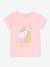 T-shirt fille avec arc-en-ciel en sequins DANAMADE bleu glacier+rose poudré 4 - vertbaudet enfant 